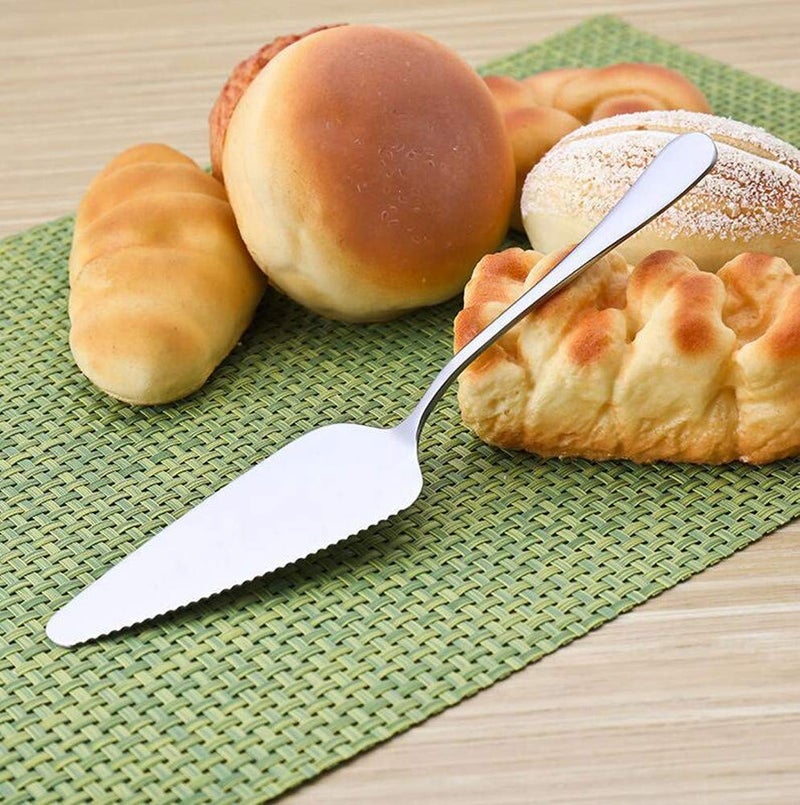 senover Pack of 6 Stainless Steel Pizza Pie Cake Server Pie Cake Serving Set, Pie Cake Pizza Shovel Cutter (silver) - Image 3